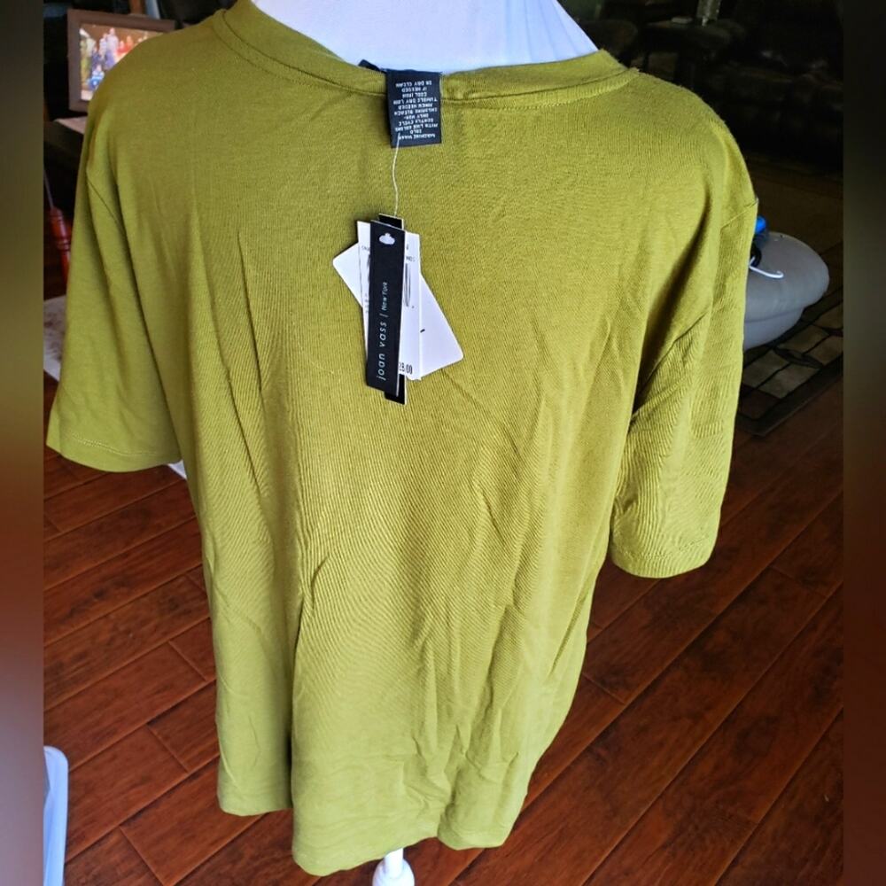 Joan Vass New York XL green‎ short sleeve